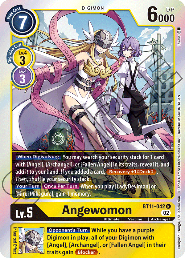 Digimon Card Dimensional Phase Angewomon BT11-042 R