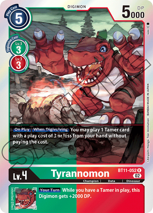 Digimon Card Dimensional Phase Tyrannomon BT11-052 R