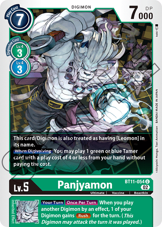 Digimon Card Dimensional Phase Panjyamon BT11-054 U (Foil)
