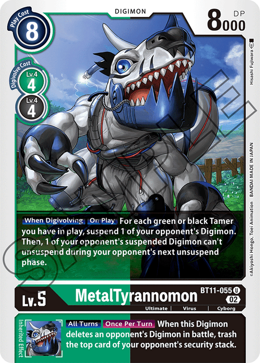 Digimon Card Dimensional Phase MetalTyrannomon BT11-055 U (Foil)