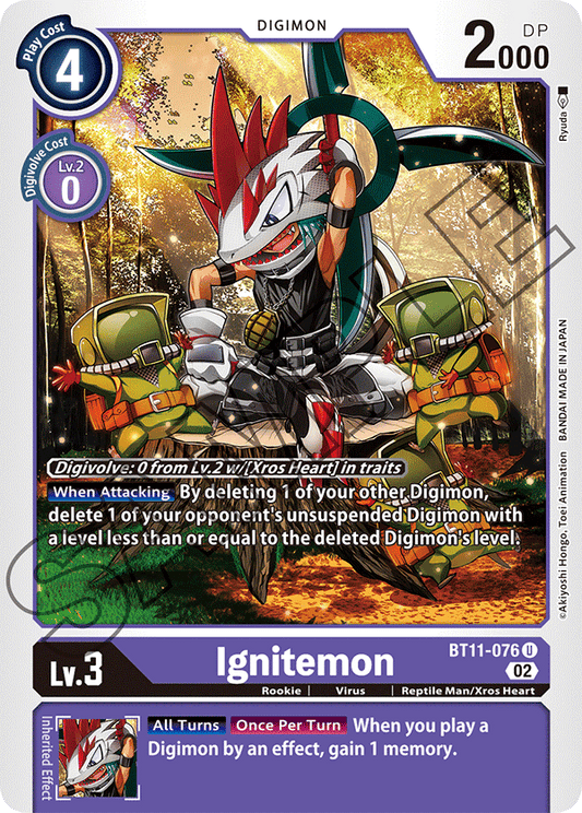 Digimon Card Dimensional Phase Ignitemon BT11-076 U