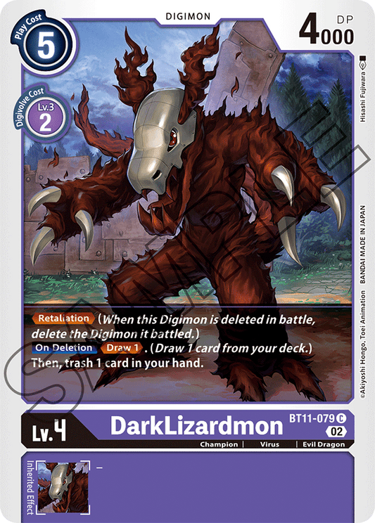 Digimon Card Dimensional Phase DarkLizardmon BT11-079 C