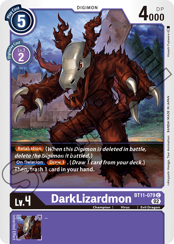 Digimon Card Dimensional Phase DarkLizardmon BT11-079 C (Foil)