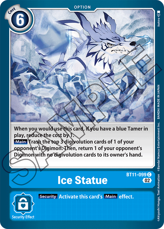 Digimon Card Dimensional Phase Ice Statue BT11-099 C