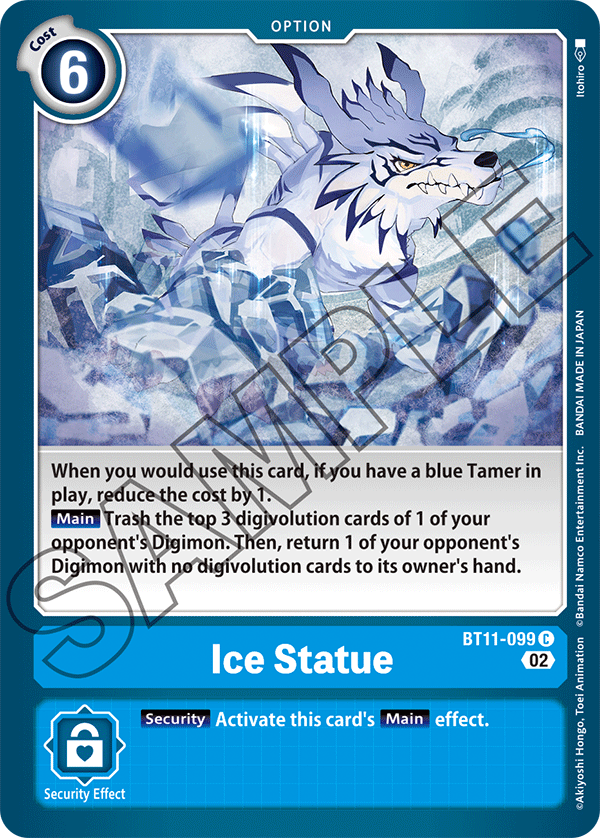 Digimon Card Dimensional Phase Ice Statue BT11-099 C (Foil)
