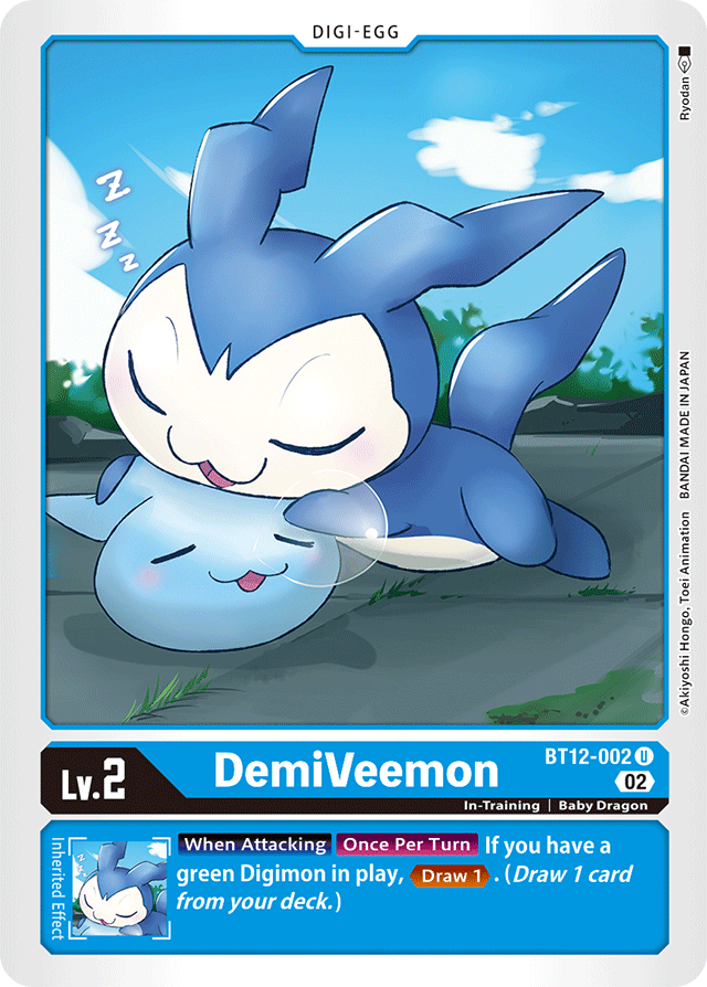 Digimon Card Across Time DemiVeemon BT12-002 U