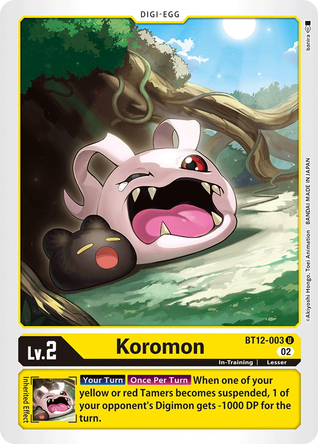 Digimon Card Across Time Koromon BT12-003 U