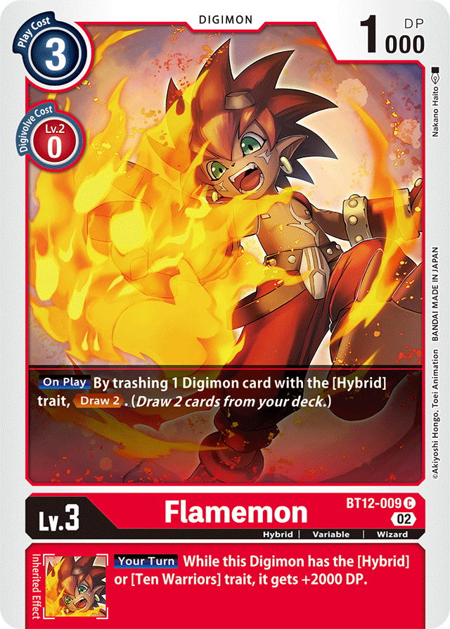 Digimon Card Across Time Flamemon BT12-009 C