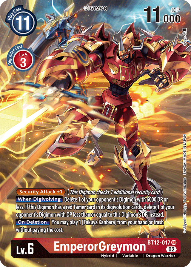 Digimon Card Across Time EmperorGreymon Alt Art BT12-017 SR