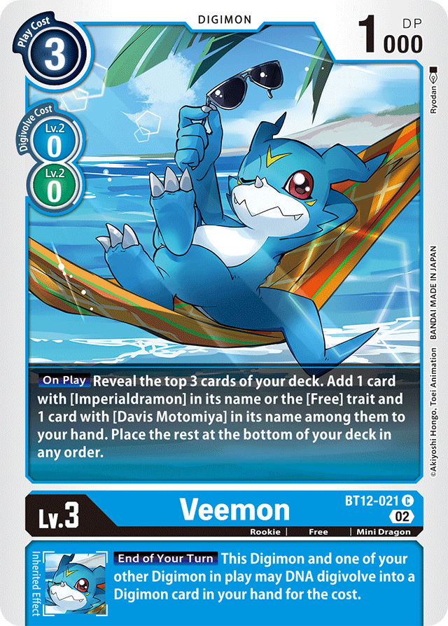 Digimon Card Across Time Veemon BT12-021 C