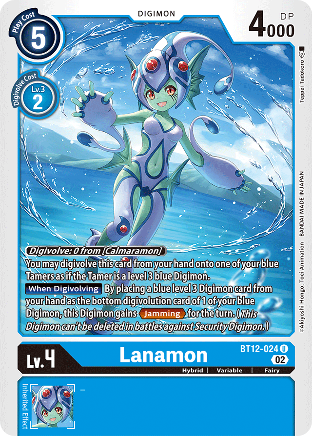 Digimon Card Across Time Lanamon BT12-024 U