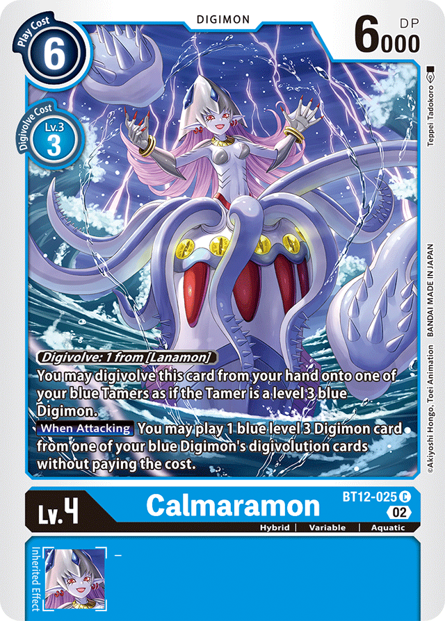 Digimon Card Across Time Calmaramon BT12-025 C