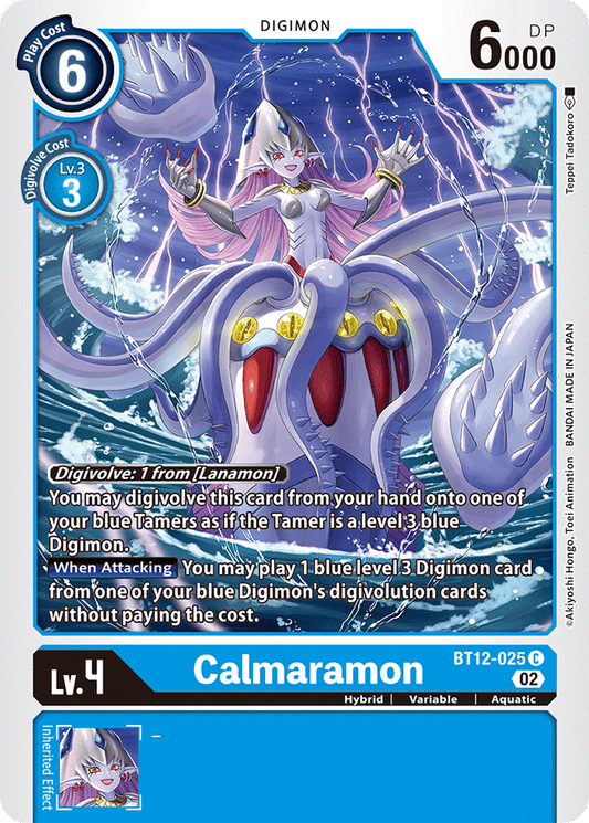 Digimon Card Across Time Calmaramon BT12-025 C