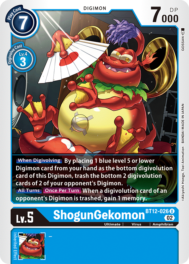 Digimon Card Across Time ShogunGekomon BT12-026 U