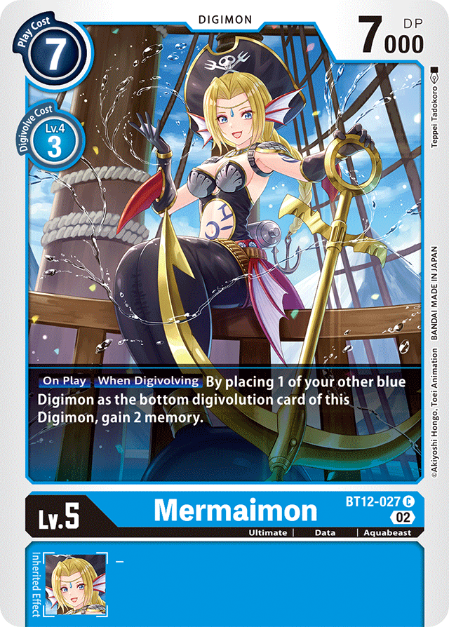 Digimon Card Across Time Mermaimon BT12-027 C