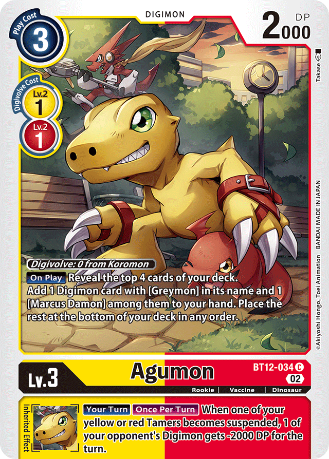 Digimon Card Across Time Agumon BT12-034 C