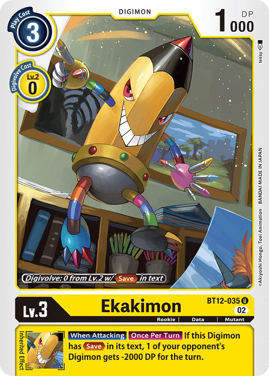 Digimon Card Across Time Ekakimon BT12-035 U