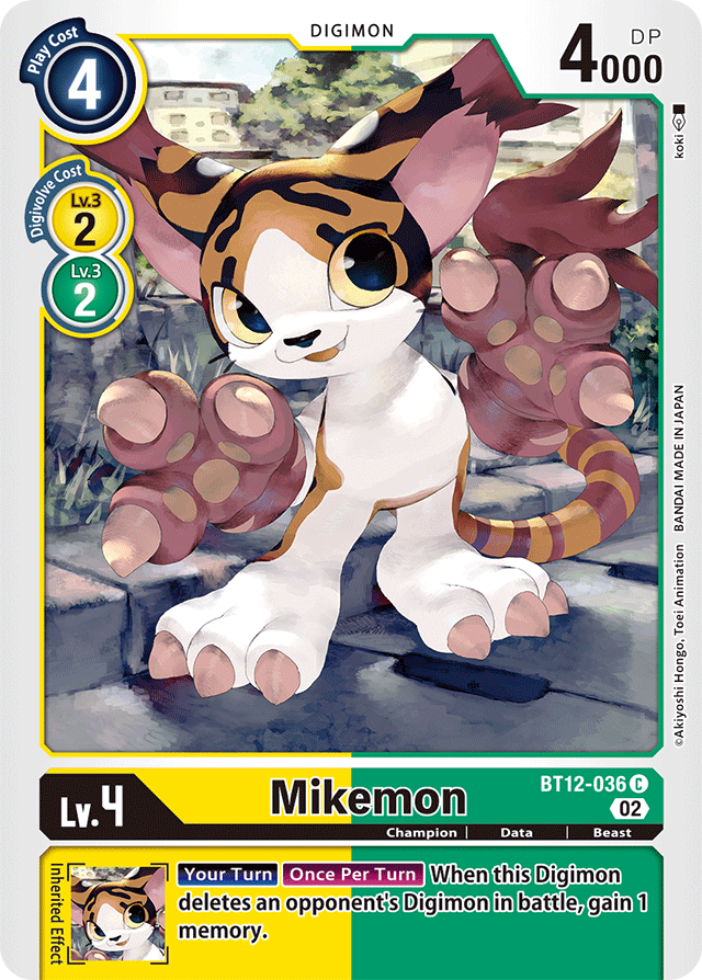 Digimon Card Across Time Mikemon BT12-036 C