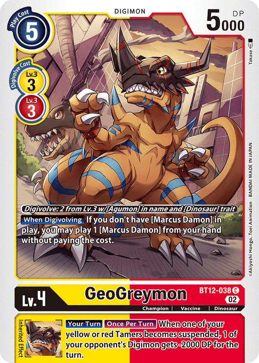 Digimon Card Across Time GeoGreymon BT12-038 C