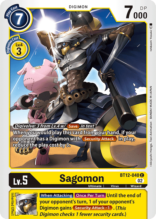 Digimon Card Across Time Sagomon BT12-040 C