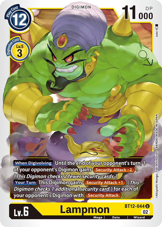 Digimon Card Across Time Lampmon BT12-044 U