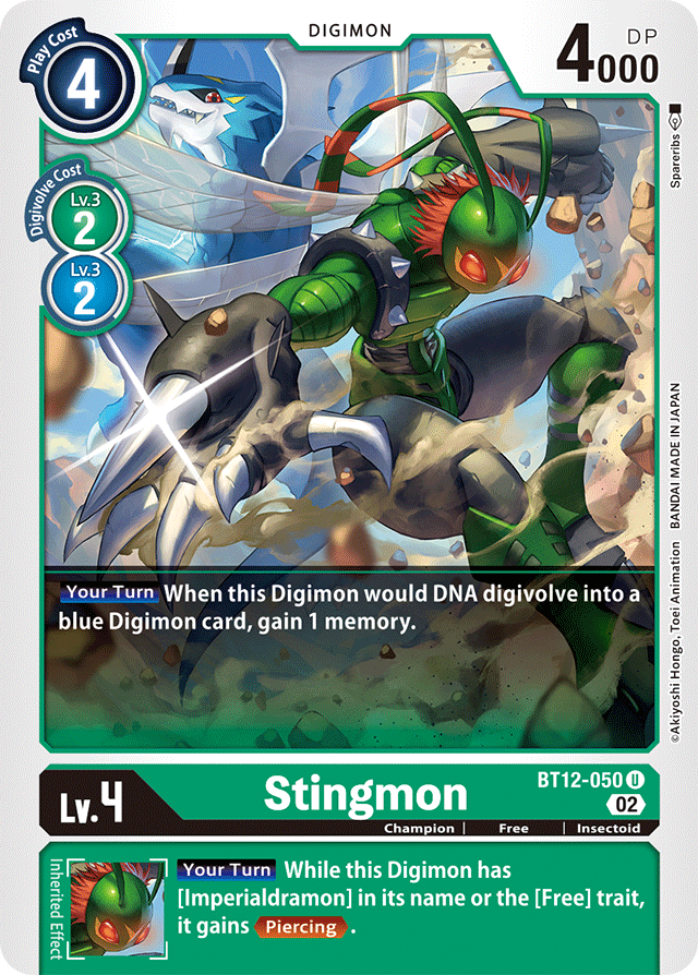 Digimon Card Across Time Stingmon BT12-050 U