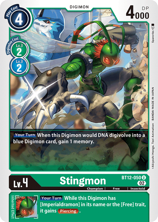 Digimon Card Across Time Stingmon BT12-050 U