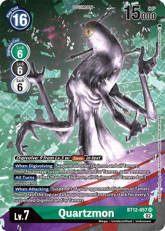Digimon Card Across Time Quartzmon Alt Art BT12-057 SR
