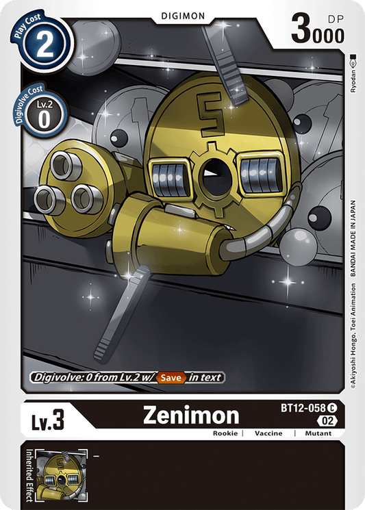 Digimon Card Across Time Zenimon BT12-058 C