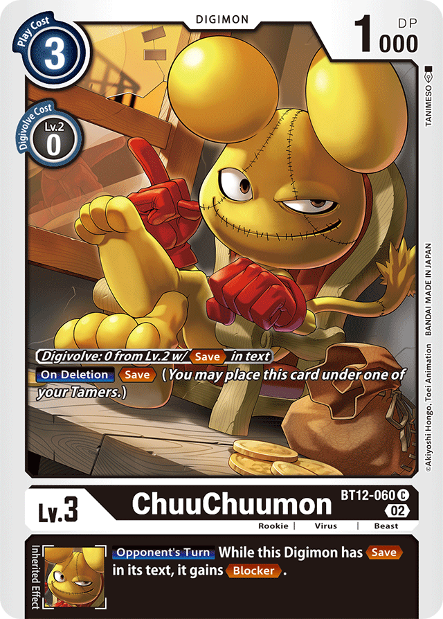 Digimon Card Across Time ChuuChuumon BT12-060 C