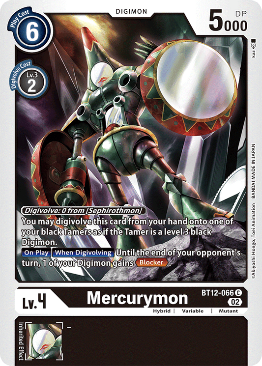 Digimon Card Across Time Mercurymon BT12-066 C