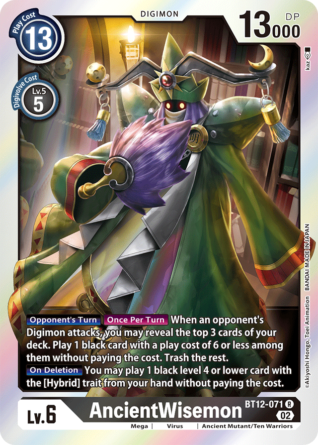 Digimon Card Across Time AncientWisemon BT12-071 R