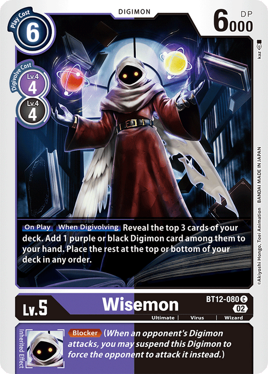 Digimon Card Across Time Wisemon BT12-080 C