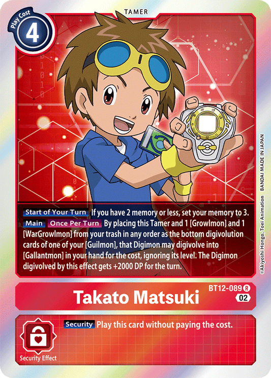 Digimon Card Across Time Takato Matsuki BT12-089 R