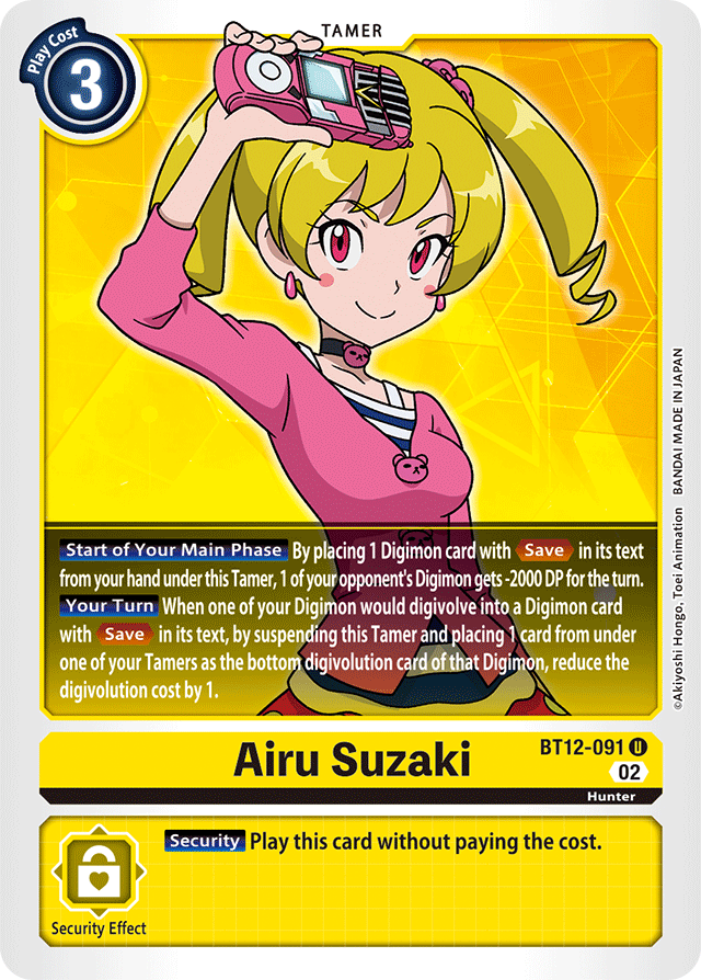 Digimon Card Across Time Airu Suzaki BT12-091 U