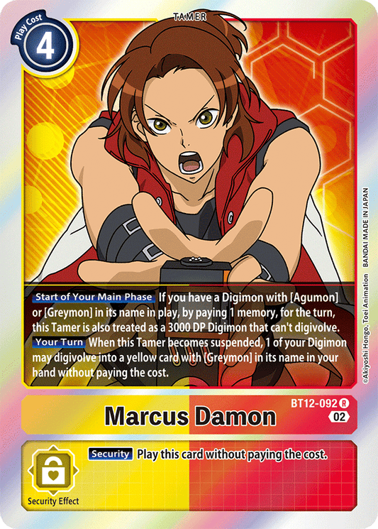 Digimon Card Across Time Marcus Damon BT12-092 R