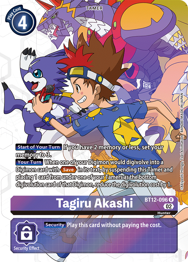 Digimon Card Across Time Tagiru Akashi Alt Art BT12-096 R