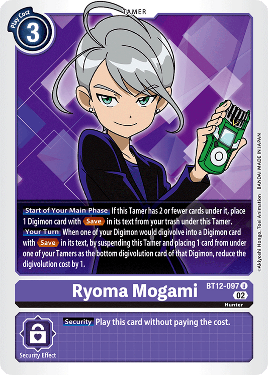 Digimon Card Across Time Ryoma Mogami BT12-097 U