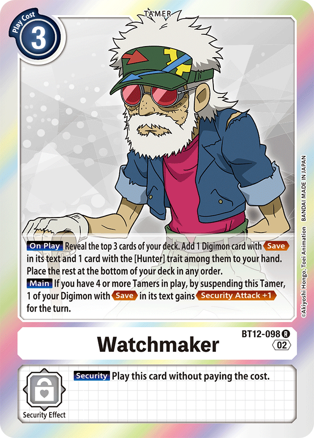 Digimon Card Across Time Watchmaker BT12-098 R