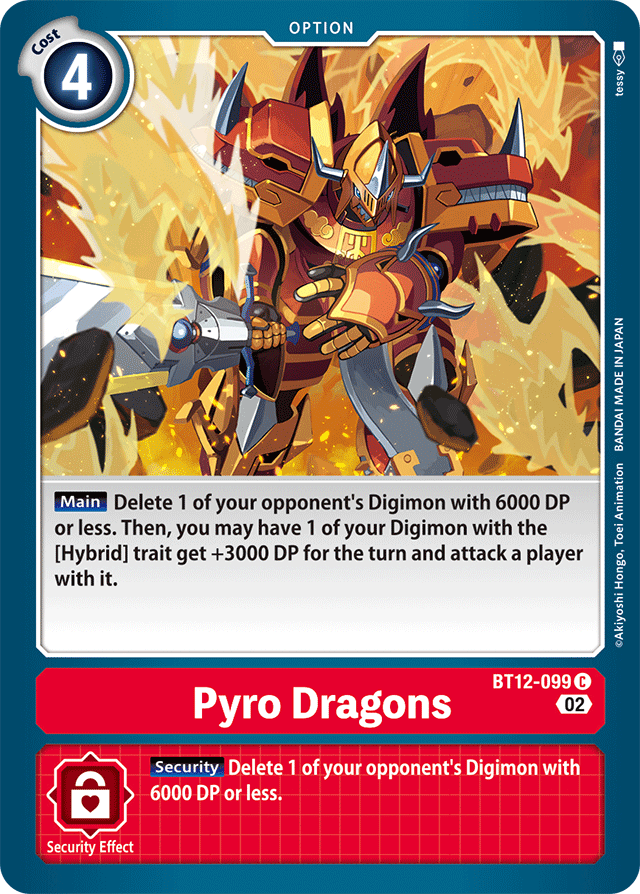 Digimon Card Across Time Pyro Dragons BT12-099 C