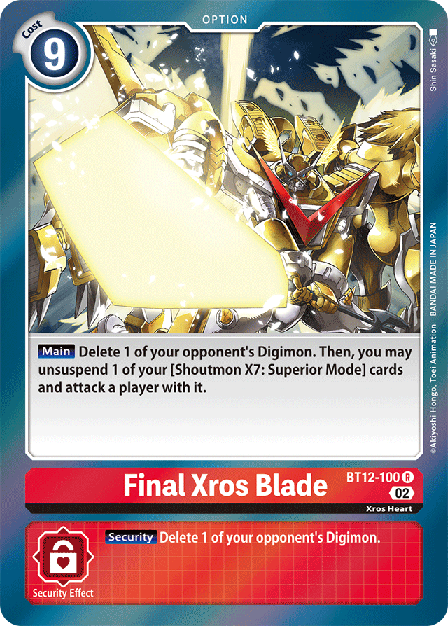 Digimon Card Across Time Final Xros Blade BT12-100 R