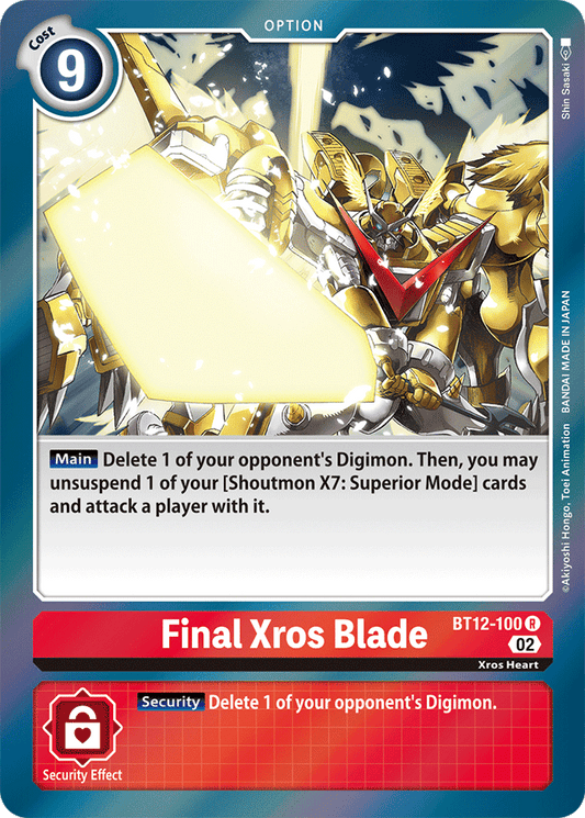 Digimon Card Across Time Final Xros Blade BT12-100 R