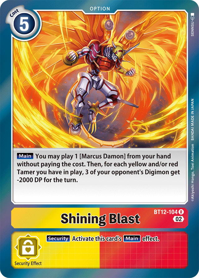 Digimon Card Across Time Shining Blast BT12-104 R