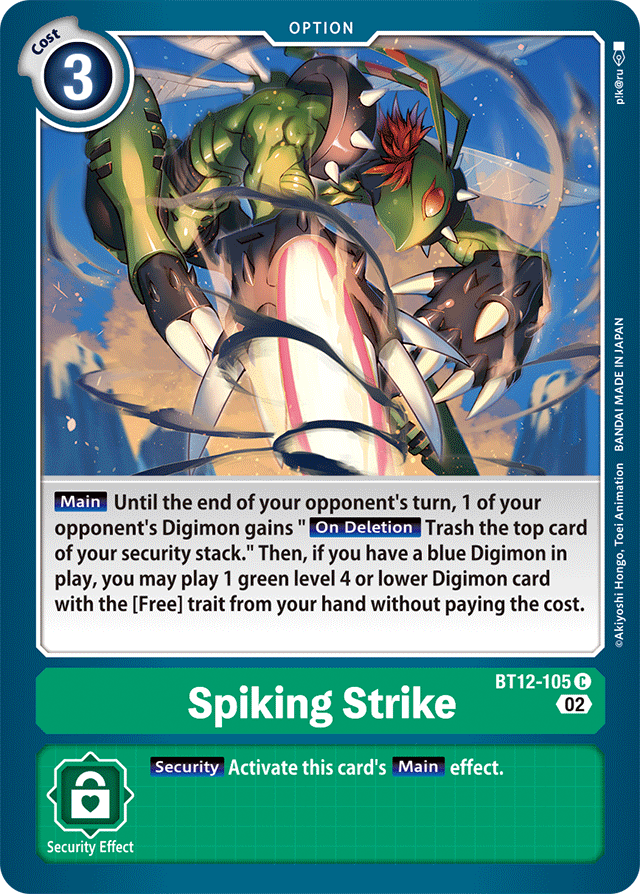 Digimon Card Across Time Spiking Strike BT12-105 C