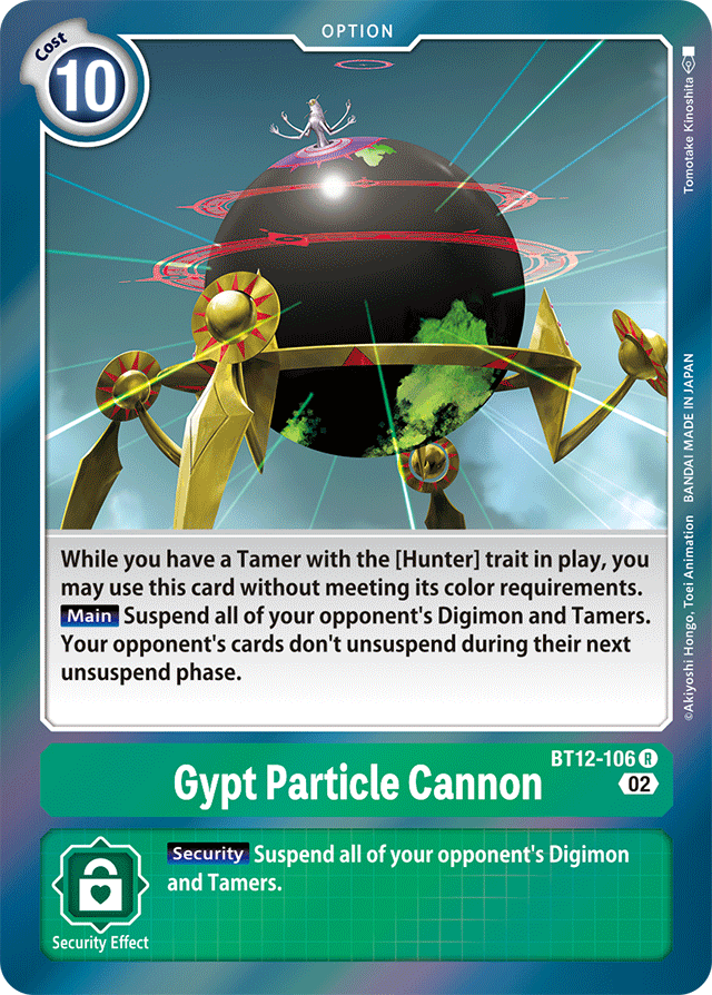 Digimon Card Across Time Gypt Particle Cannon BT12-106 R