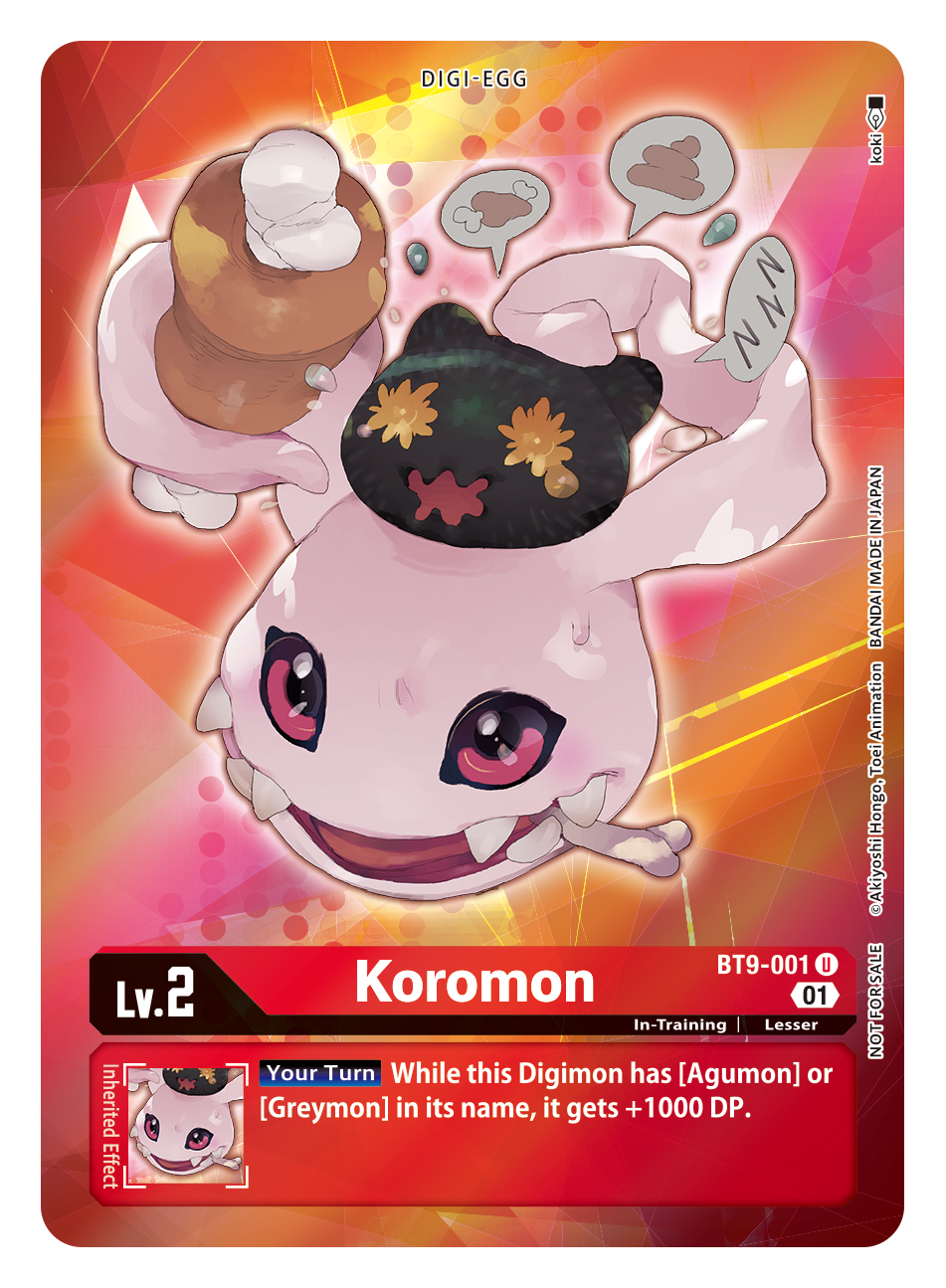 Digimon Card X Record Koromon Alt Art BT9-001 U