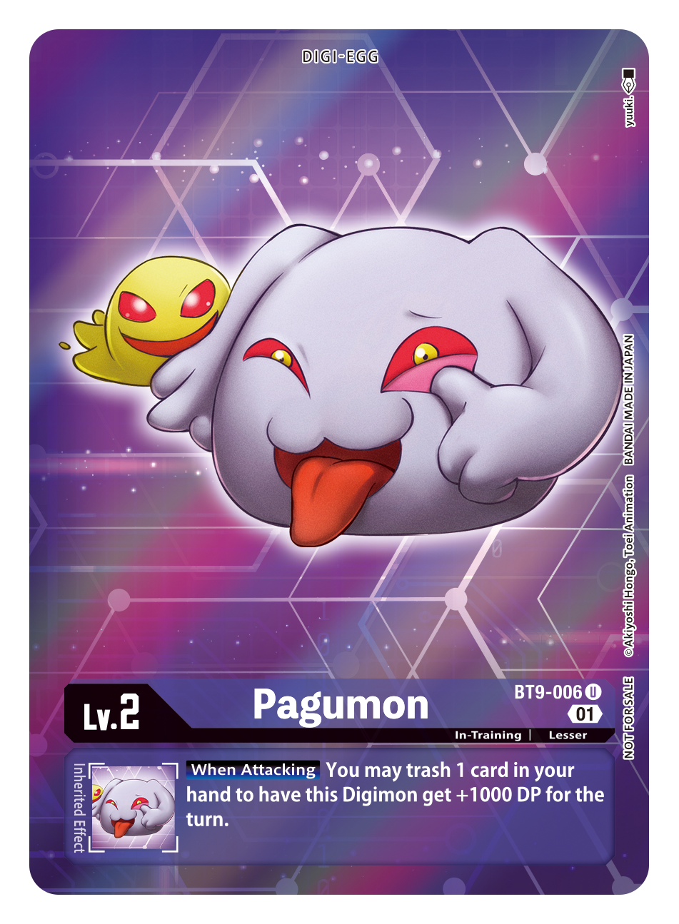 Digimon Card X Record Pagumon Alt Art BT9-006 U