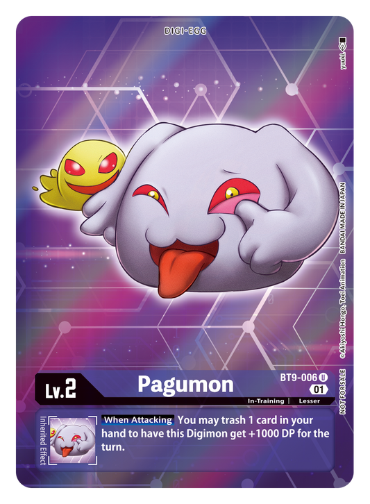 Digimon Card X Record Pagumon Alt Art BT9-006 U