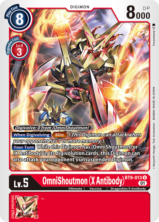 Digimon Card X Record OmniShoutmon (X Antibody) BT9-013 U