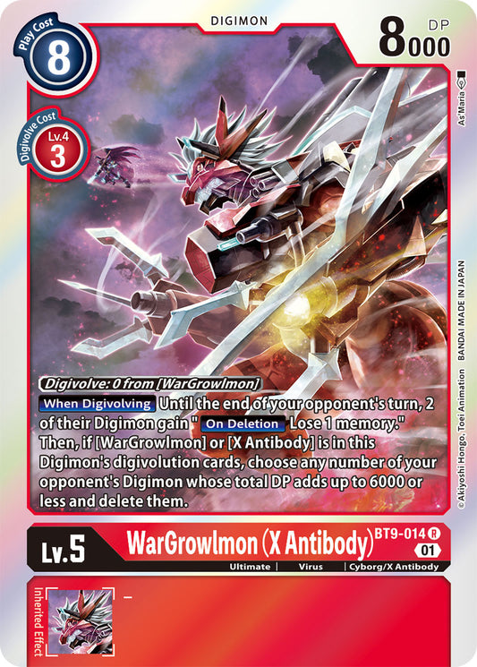 Digimon Card X Record WarGrowlmon (X Antibody) BT9-014 R